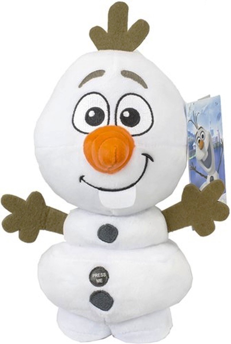 Olaf met Geluid - Disney Frozen Pluche Knuffel 30 cm {Frozen 2 Plush Toy | Speelgoed knuffeldier knuffelpop voor kinderen jongens meisjes | Anna, Elsa, Sven, Olaf, Kristoff, Hans}